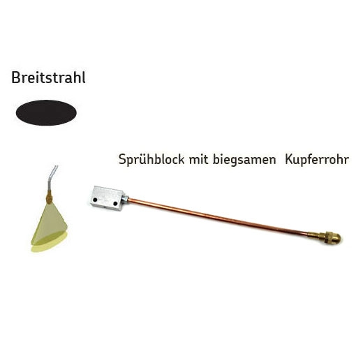 Sprühblock - mit Breitstrahl - Winkel: ca. 20/60° - Ziehen