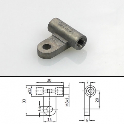 Rohrverbinder für Rohr Ø 4mm mit Befestigungsmöglichkeit